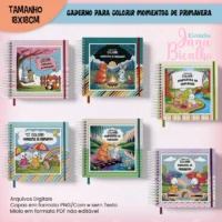 Caderno para Colorir Momentos de Primavera 18x18cm
