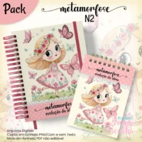 Bloquinho A6 Caderno Pautado A5+bloquinho Metamorfose N2
