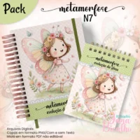 Bloquinho A6 Caderno Pautado A5+bloquinho Metamorfose N7