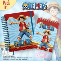 Bloquinho A6 Caderno Pautado A5+bloquinho One Piece N1