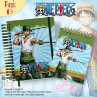 Bloquinho A6 Caderno Pautado A5+bloquinho One Piece N3