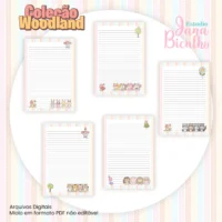 Combo Bloco de Anotações Coleção Woodland