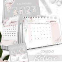 Arquivo Kit Calendários 2027 de Mesa A5 A6 e Calendário Marca Página Believe