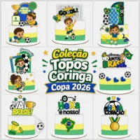 Arquivos de Corte para Topos de Bolo Vários Modelos Copa