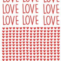 Arte Digital Namorados Love ( Folha A4)