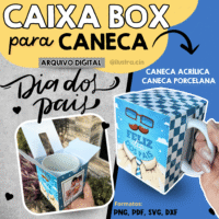 Caixa Box para Canecas Dia dos Pais