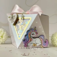 Caja unicornio shaker triangular 1