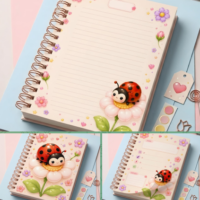Caderno A5 Joaninha Fofa