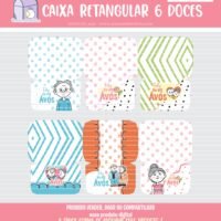 Caixa Retangular 6 Doces