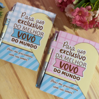Bloquinho A6 Capa para com Caneta