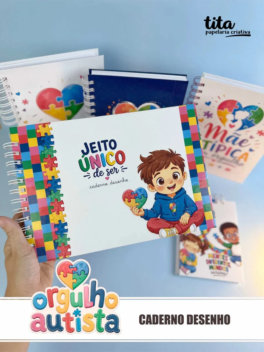 Combo-Encadernacao-Orgulho-Autista Combo Encadernação Orgulho Autista - Imagem 1