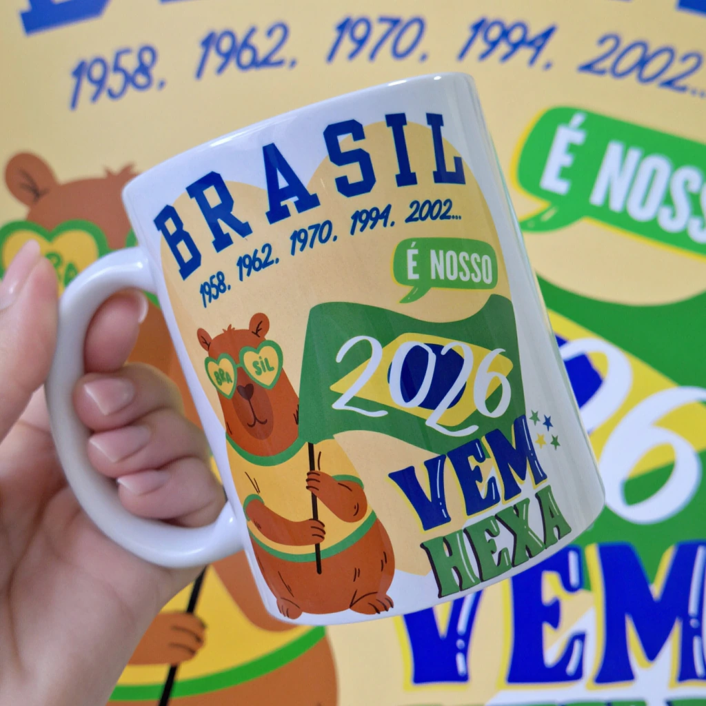 Copa-do-Mundo-Brasil-Capivibes Arte para Caneca Copa do Mundo Brasil Capivibes - Imagem 1