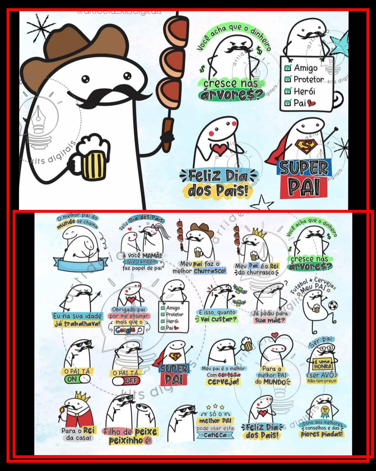 Dia-dos-Pais-Flork-Art-Ideia Dia dos Pais Flork Art Ideia - Imagem 1
