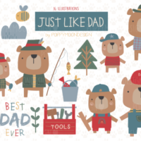Just Like Dad Clipart