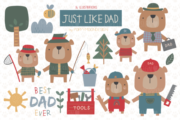 Just-like-Dad-clipart Just Like Dad Clipart - Imagem 1
