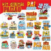 Kit Digital Frases em PNG Dia dos Pais