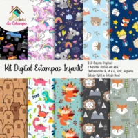 Kit Digital Estampas Infantil