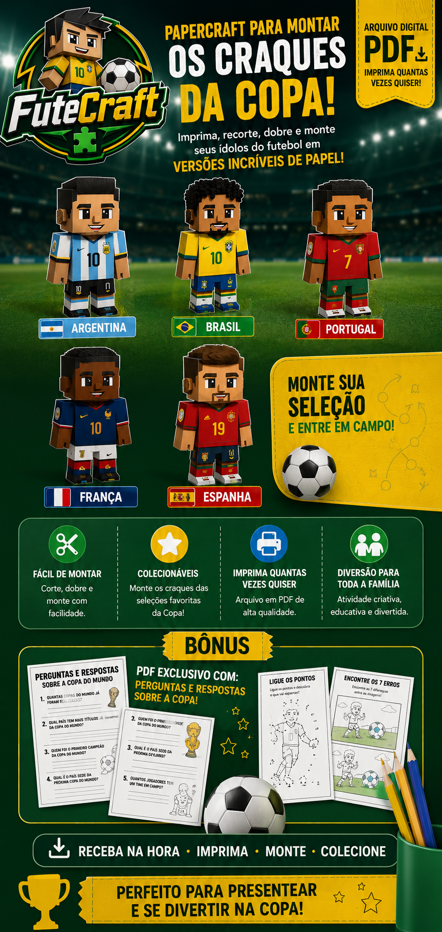 PACK-BONECOS-PREMIUM Pack Bonecos Premium Copa - Imagem 1