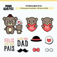 Papai Urso Desenhos Ilustrados Mari Que Fez
