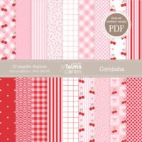 Papéis Cerejinha (png + Pdf)