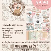 Queridos Avós Combo Ilustrações e Papéis