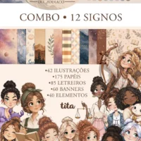 Signos do Zodíaco Combo Ilustrações e Papéis