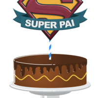 Topo de Bolo Dia dos Pais 55