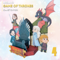 Topo de Bolo Game Of Thones