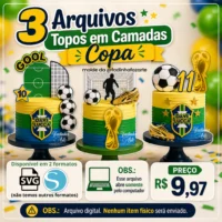 Topos de Bolo Copa do Mundo