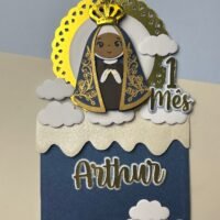 Topo de bolo Aparecida em Camadas