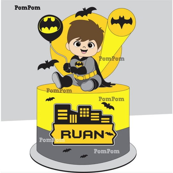 batman-baby-Ruan-1 Topo de bolo Batman Baby Ruan - Imagem 1