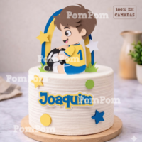 Topo de bolo Brasil Joaquim Sentado