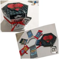 Caixa Explosão Preta Vermelha Dia dos Pais