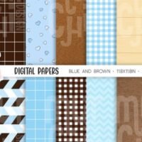 Kit Digital Dia dos Pais Blue And Brown