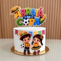 Topo de Bolo Arraiá da Copa