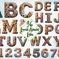 Leapard Alphabet Clipart Bundle