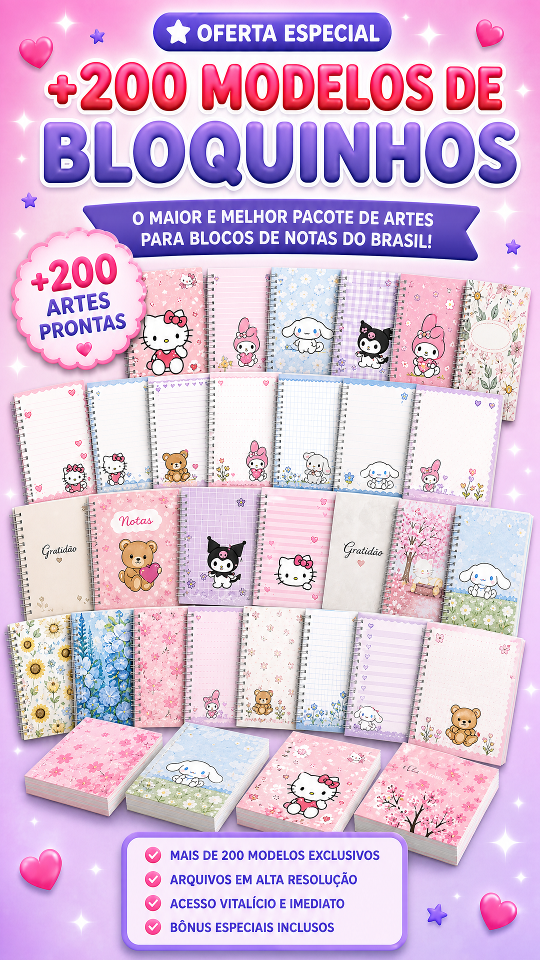 200-Modelos-de-Bloquinhos +200 Modelos de Bloquinhos - Imagem 1