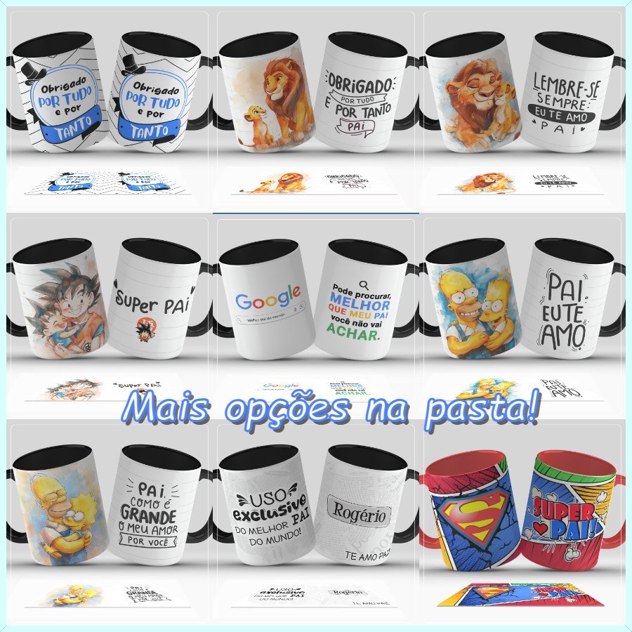 ARTES-PARA-CANECAS-DIA-DOS-PAIS-109 Artes para Canecas Dia dos Pais 109 - Imagem 1