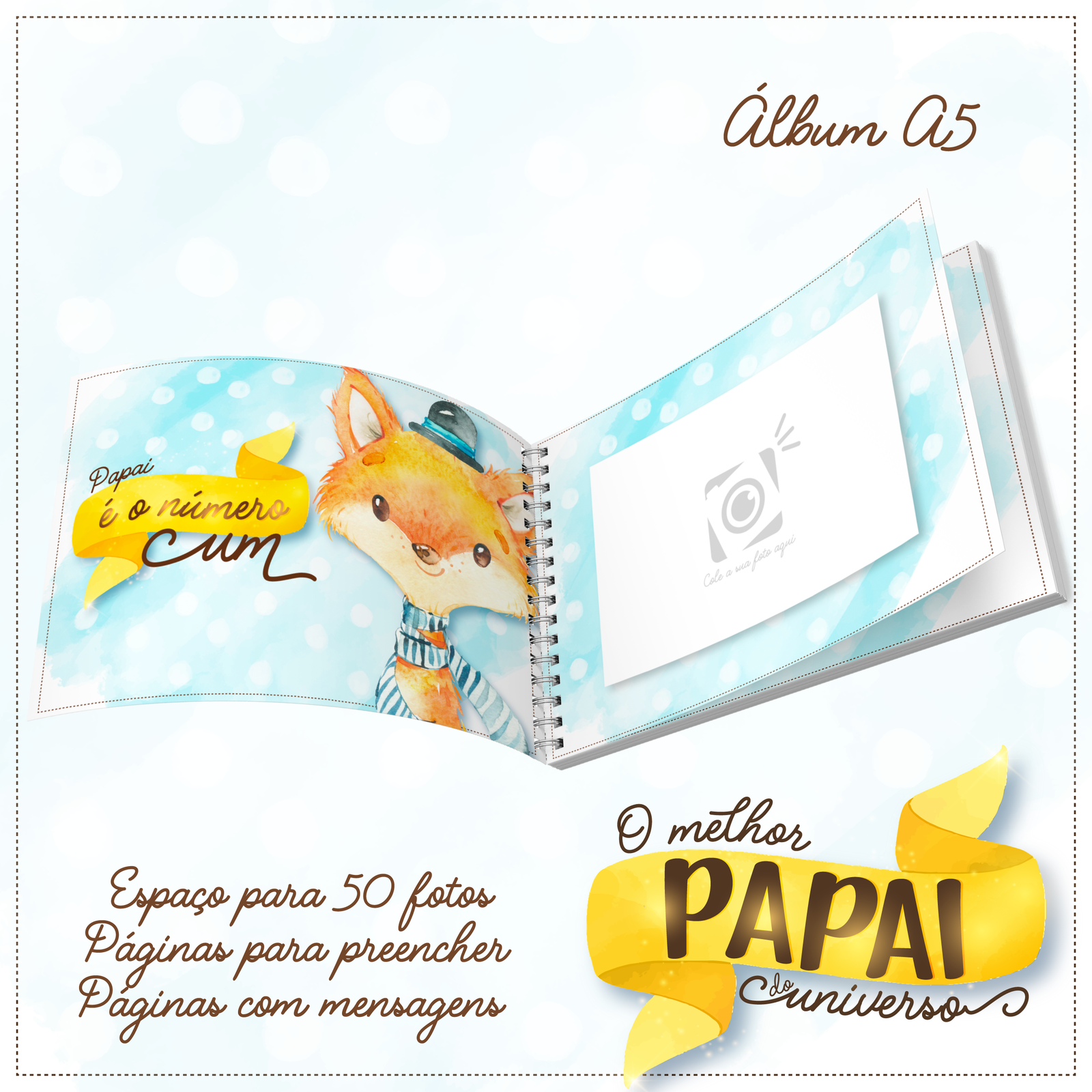 Album-a5-O-Melhor-Pai-Vovo-Do-Universo Álbum A5 O Melhor Pai Vovô do Universo - Imagem 1
