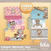 Álbum do Bebê Aviadores Menino e Menina