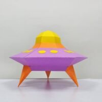 Alien Ship 3D Paper Sculpture Craft Crafts