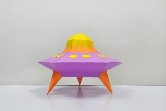 Alien-Ship-3D-Paper-Sculpture-Craft-Crafts-48094422 Alien Ship 3D Paper Sculpture Craft Crafts - Imagem 1