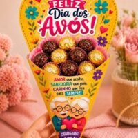 Arquivo de Corte Buquê Cone Dia dos Avós