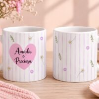Arte de Caneca Amada e Preciosa