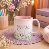 Arte de Caneca Menina Feliz