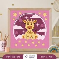 Baby Giraffe 3D Shadow Box