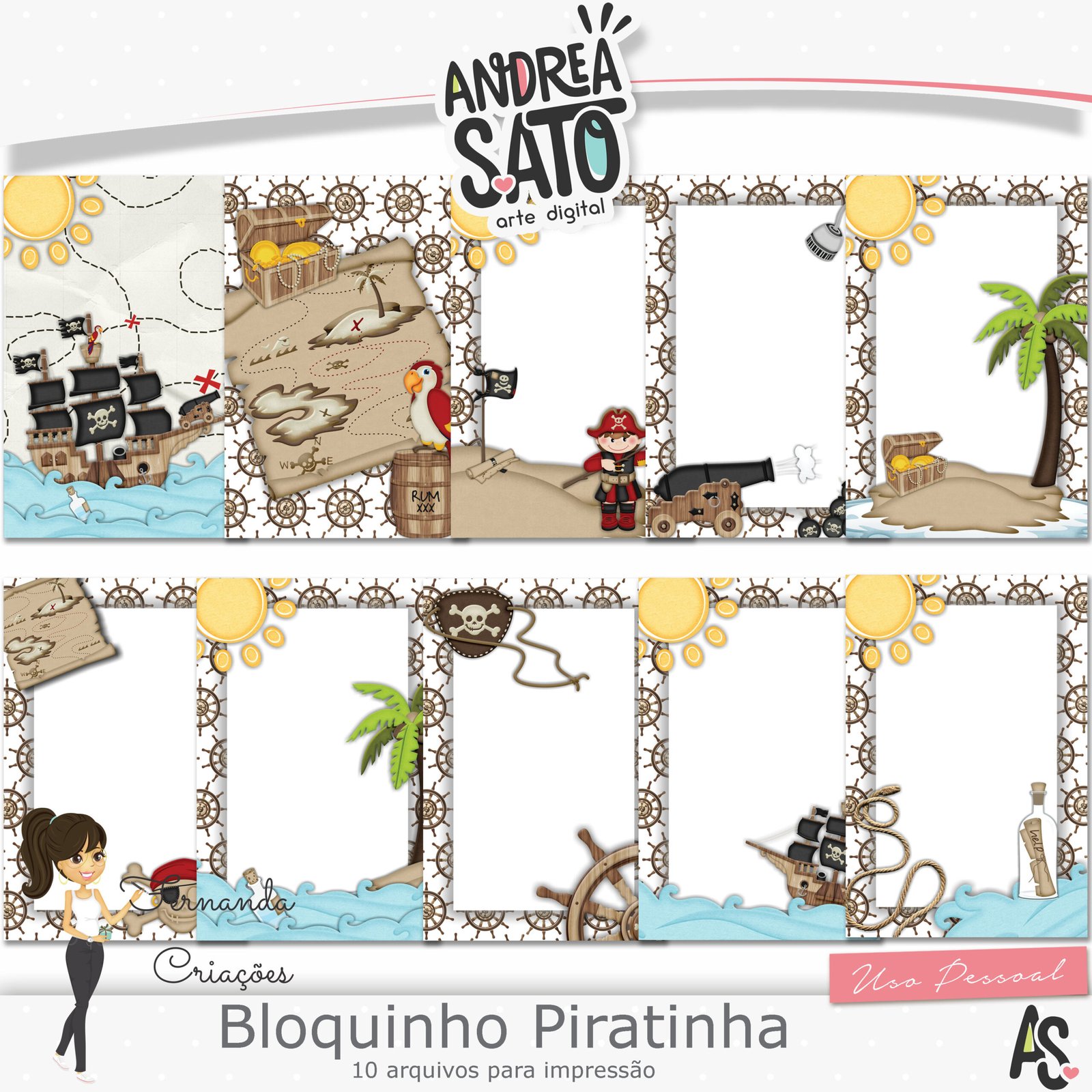 preview Bloquinho Piratinha - Imagem 1