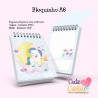 Bloquinho Unicornio Cute Corte