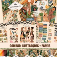 Brasil Tropical Combão Ilustrações + Papéis