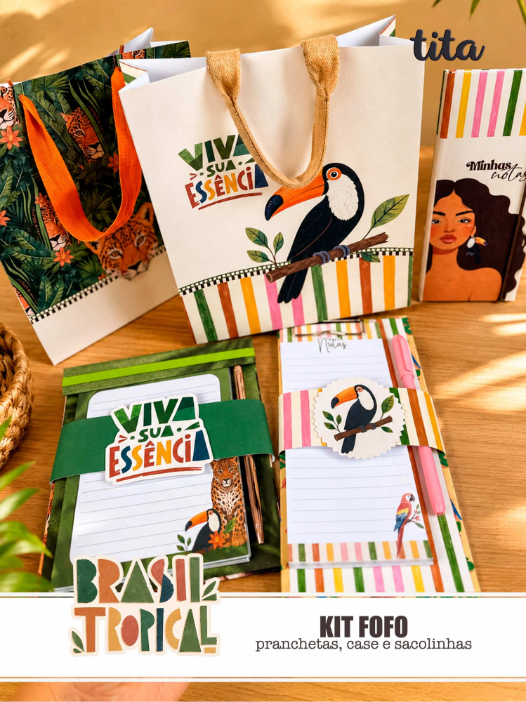 Brasil-Tropical-Kit-Fofo Brasil Tropical Kit Fofo encadernação - Imagem 1